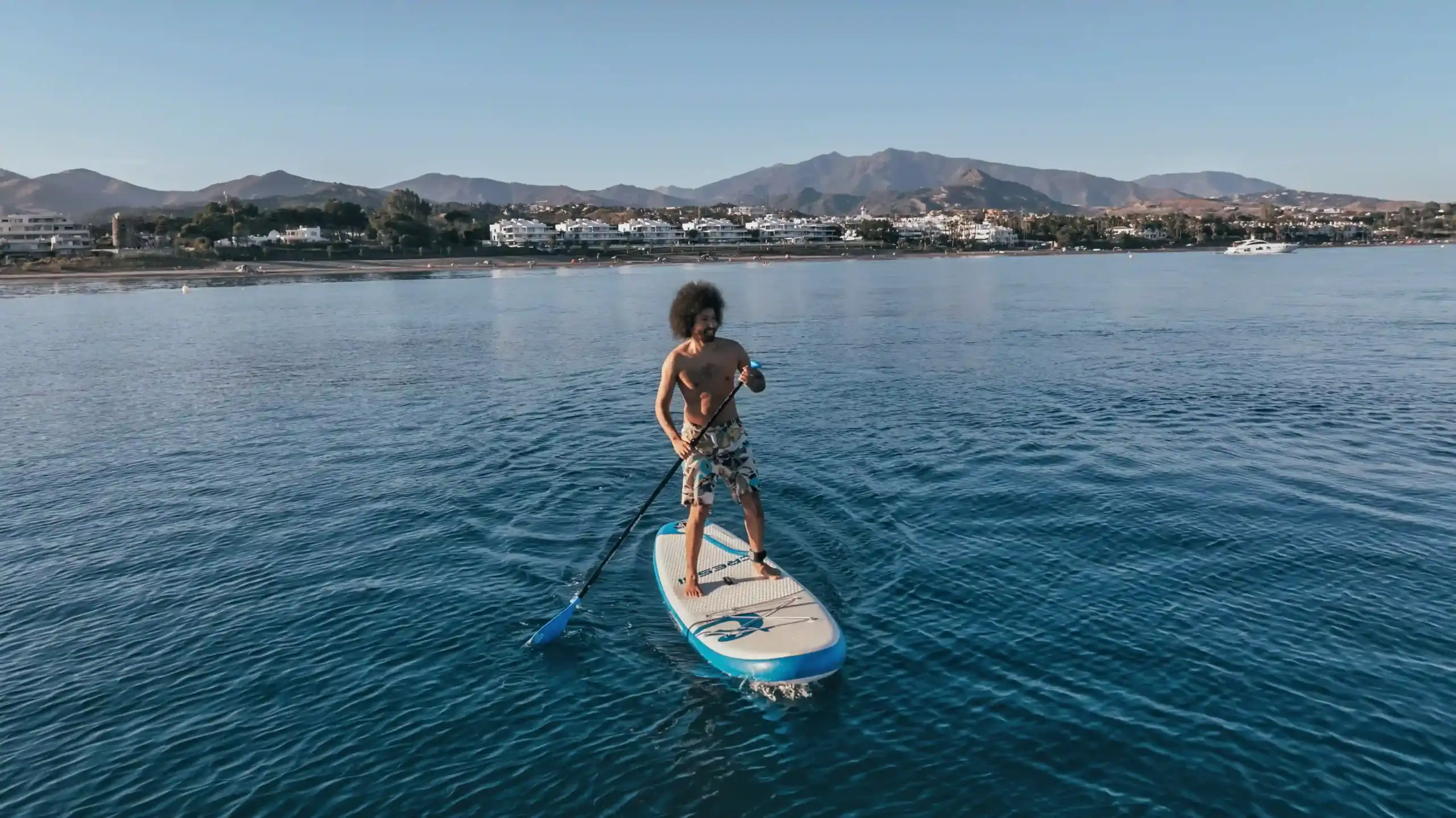 Enjoy a stand-up paddleboarding (SUP) session on our private charter in Estepona